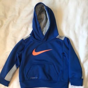 COPY - Nike royal thermafit hoodie w orange swoosh EUC